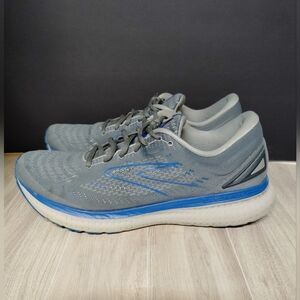 Brooks Glycerin 19 Athletic Men's Gray and Blue Running Shoes